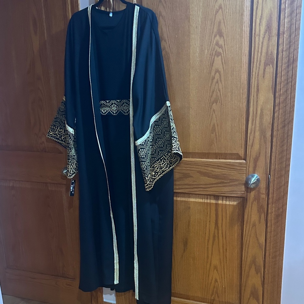 Elegant Black and Gold abaya